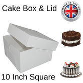 1X Cake Box 10"(10" Lid & 10" Base) Cake Box